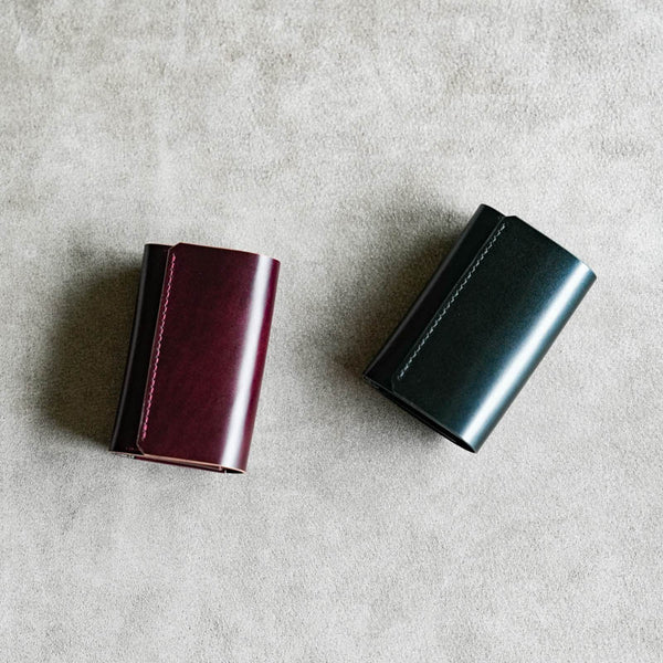 小さくて使いやすい財布 mini 国産コードバン×ブライドルレザー Hand